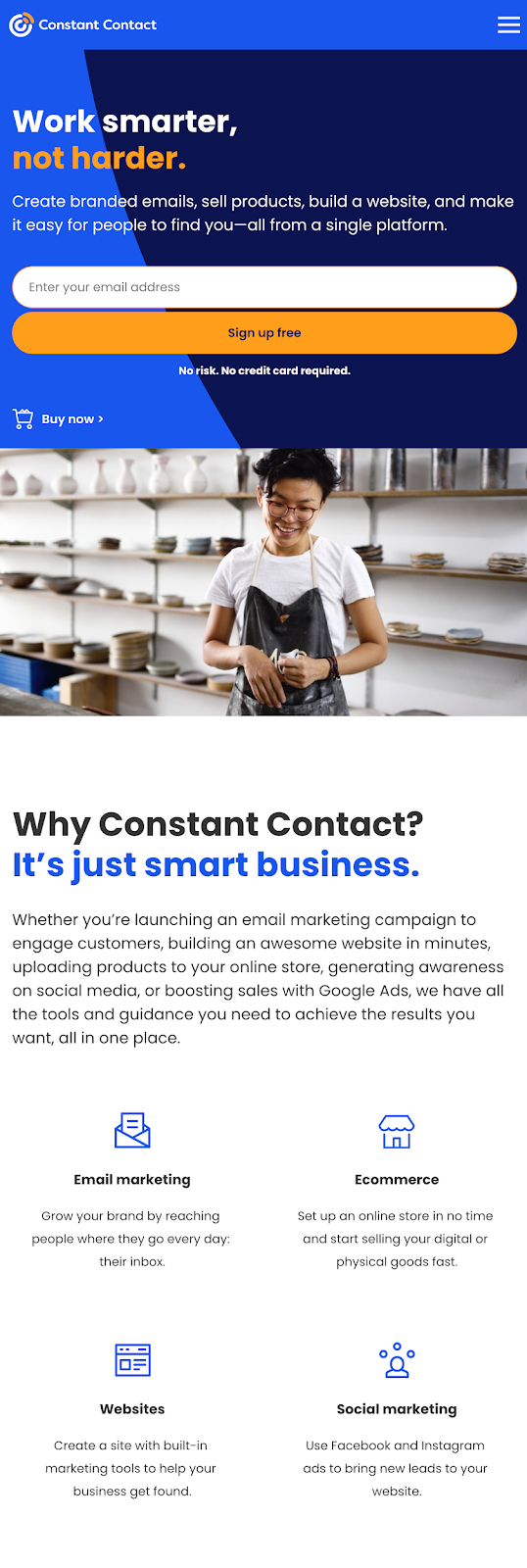 Constant Contact Accueil