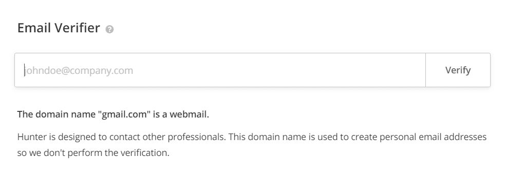 Hunter Email Verifier Addresses Emails