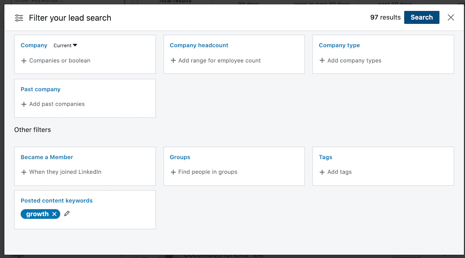 Filtrer ses prospects sur Linkedin Sales Navigator