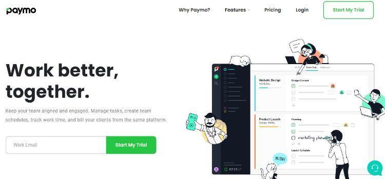 paymo homepage