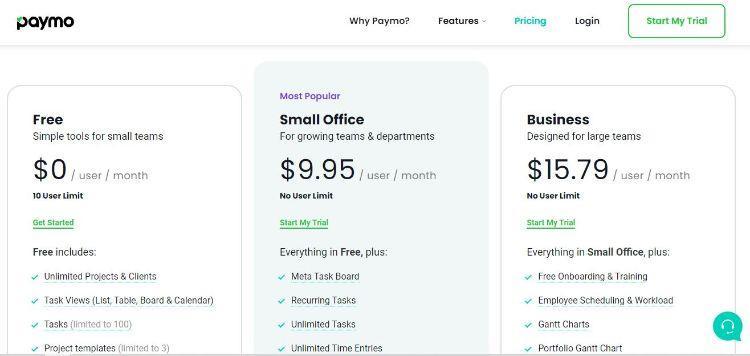 paymo pricing