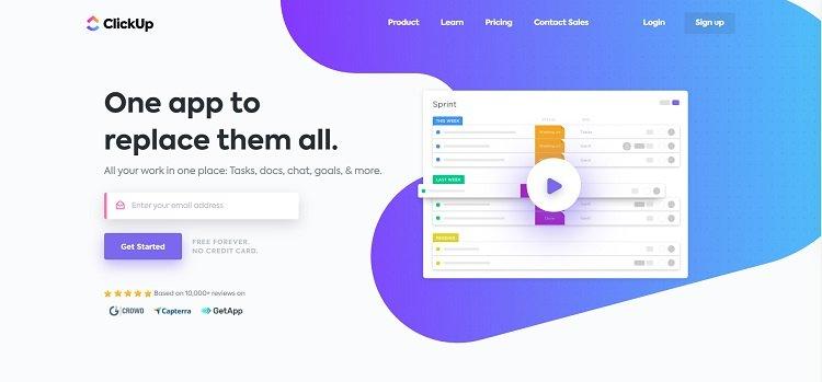 ClickUp Homepage