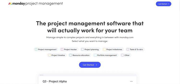 Monday.com Homepage