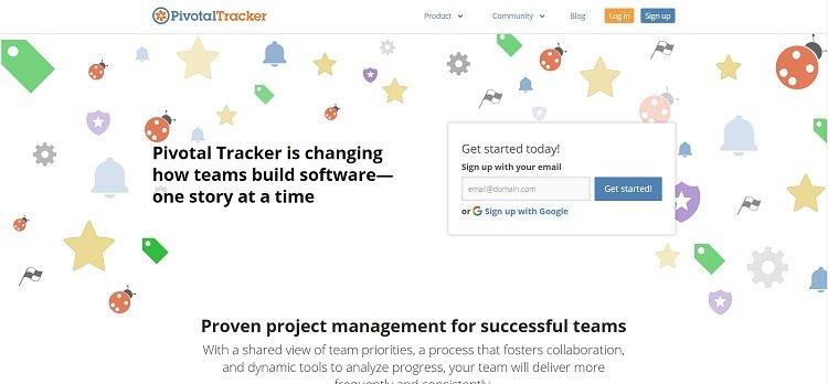Pivotal Tracker Homepage
