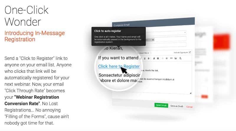 WebinarJam one-click registration