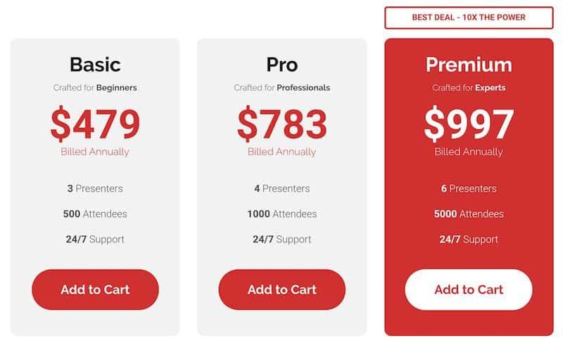 WebinarJam Pricing Plans Review