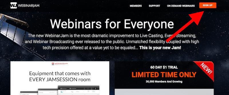 WebinarJam Sign-Up