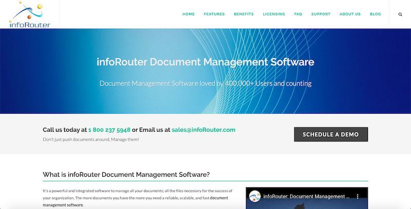 InfoRouter document management tool