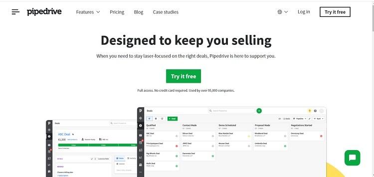 Pipedrive Homepage