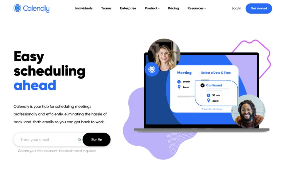 calendly page accueil