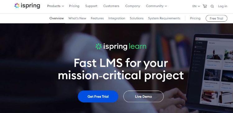 iSpringLearn homepage