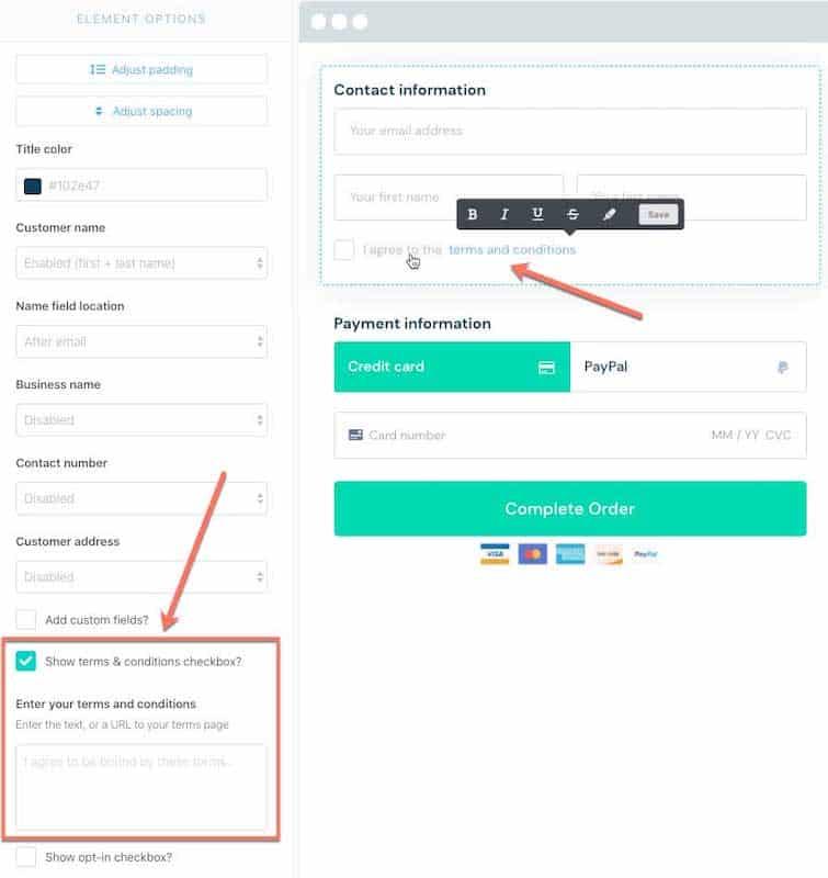 Terms & Conditions Page