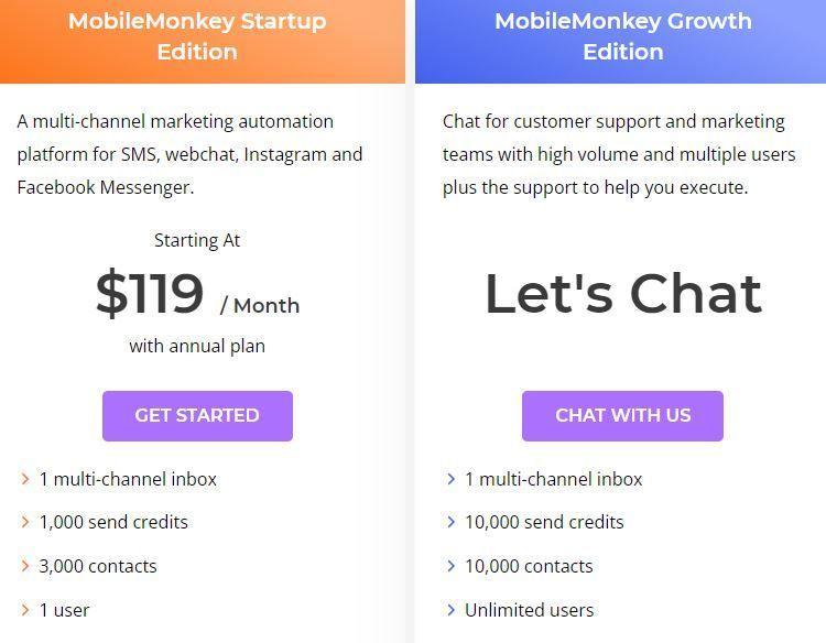 mobilemonkey pricing