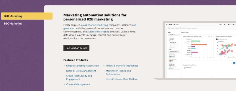Oracle CX Marketing: B2B marketing solutions
