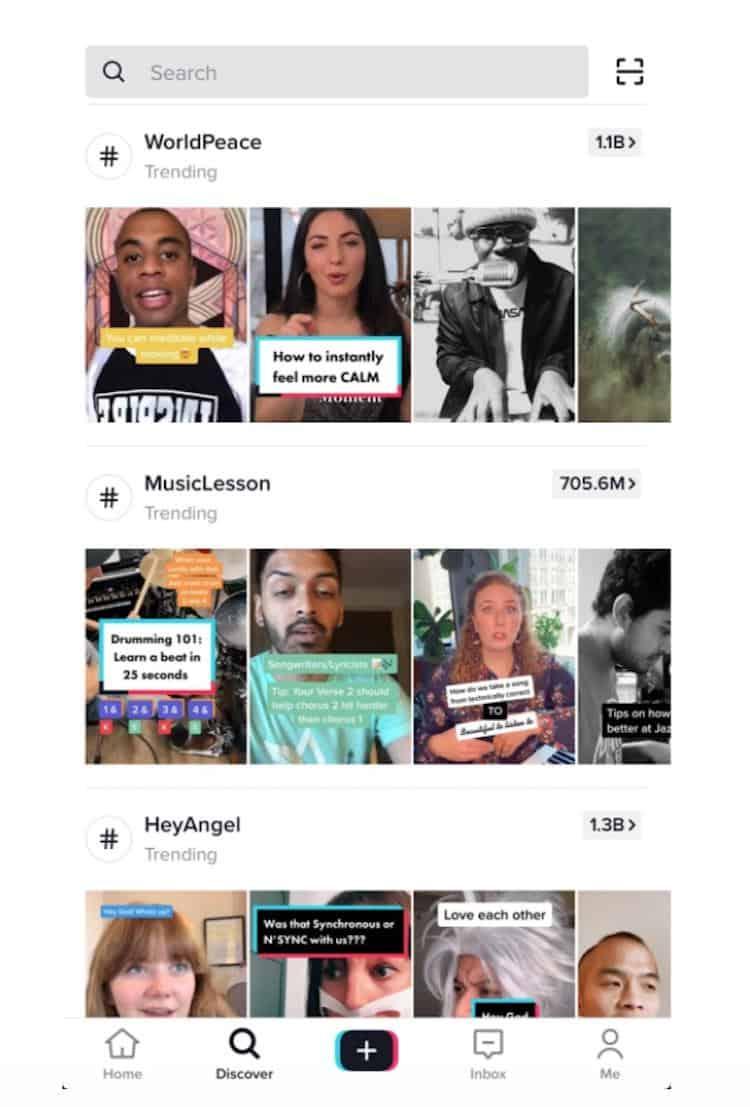 TikTok Discovery Feed