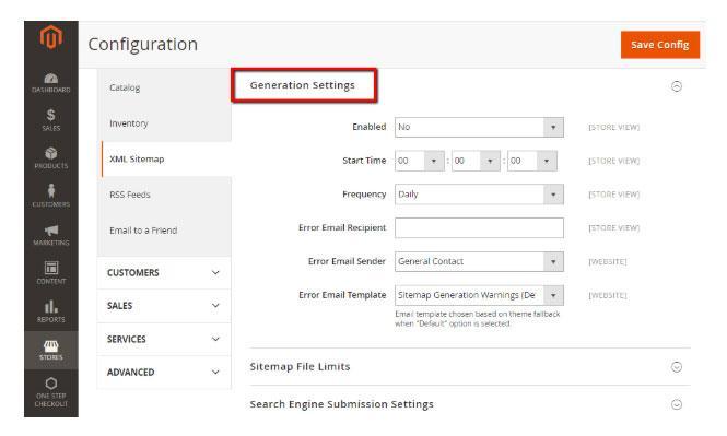 generation settings