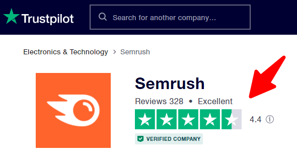 semrush trustpilot