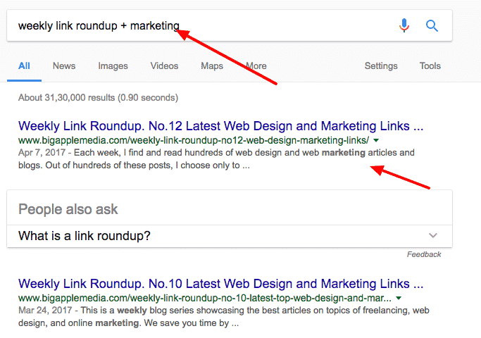 roundup posts seo