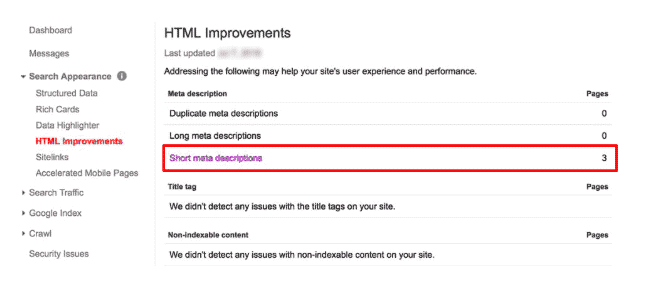 search console desc