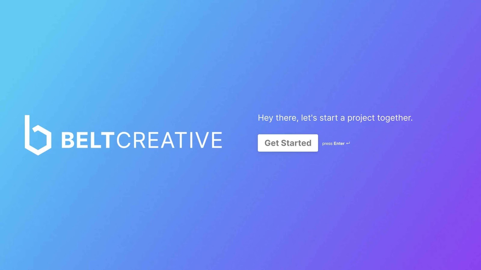 Typeform welcome screen