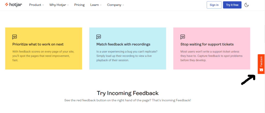 Incoming Feedback