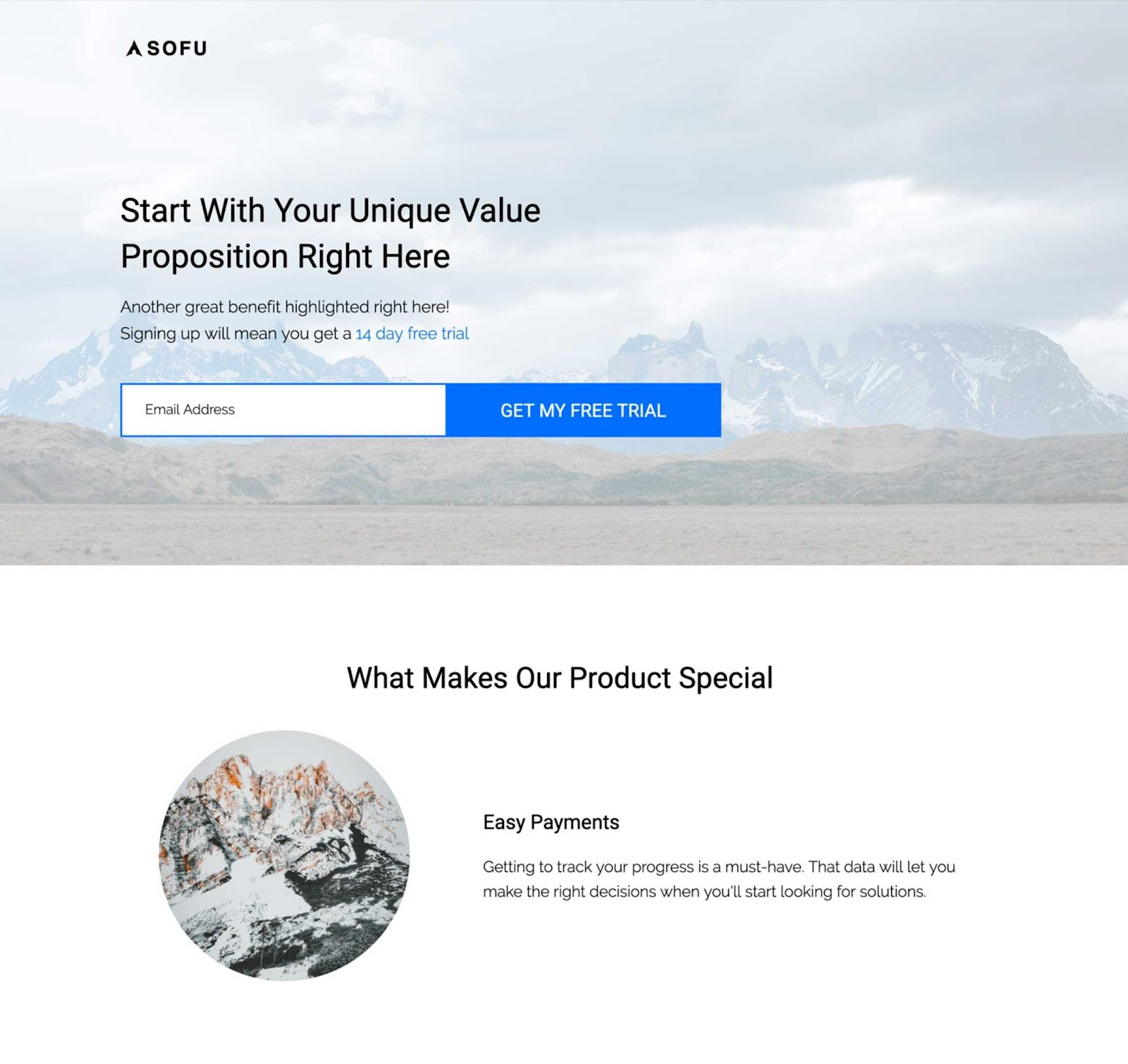 Landing Page Template Example