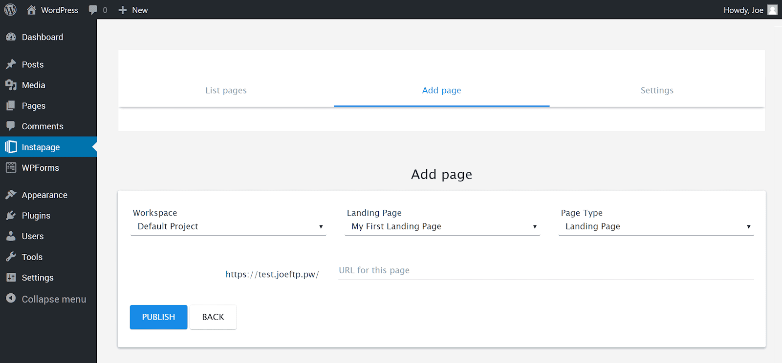 Instapage WordPress Plugin