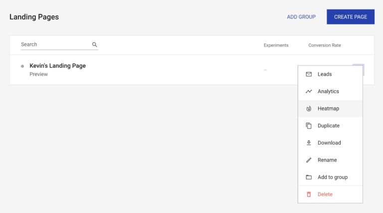 Landing Page Index
