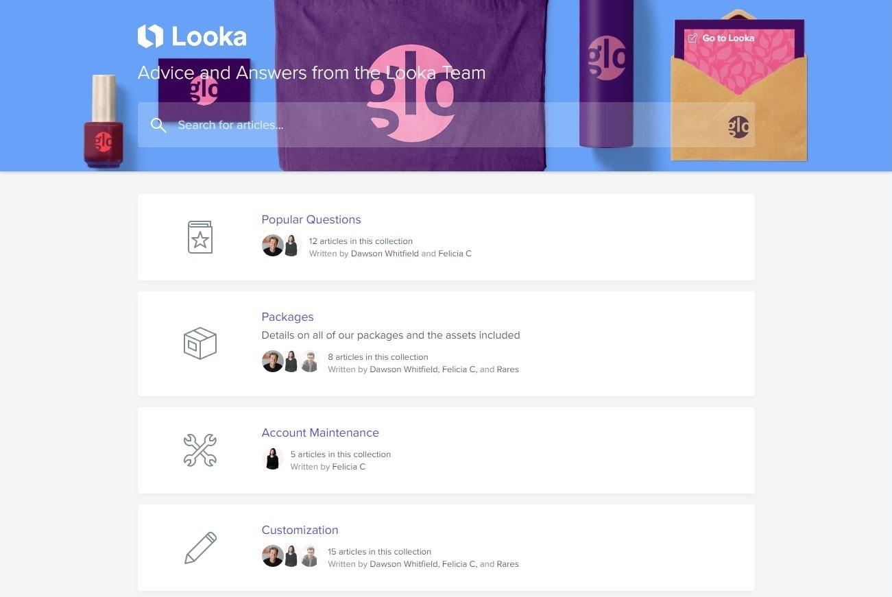 Looka Knowledge Base - screenshot
