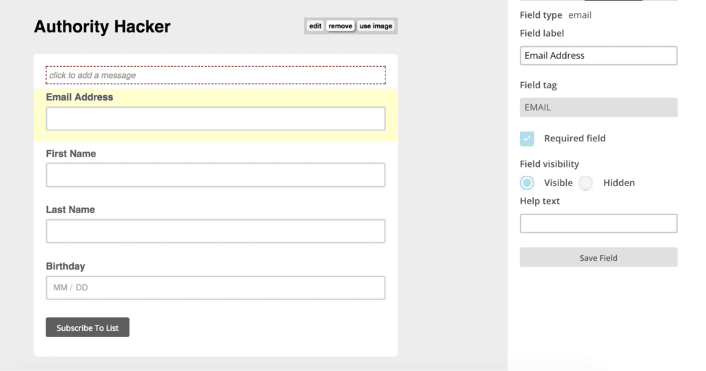 MailChimp Form Builder