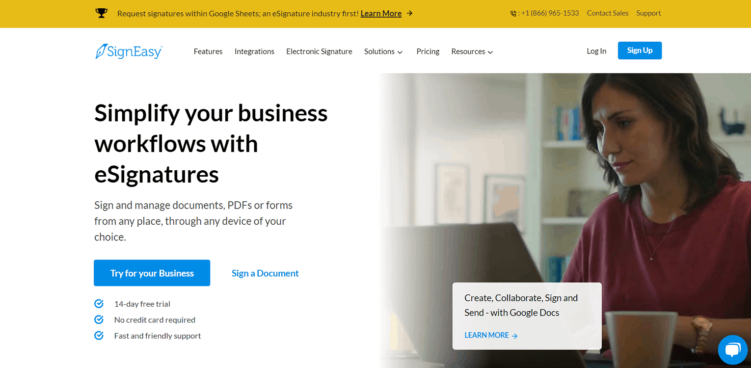 SignEasy Homepage