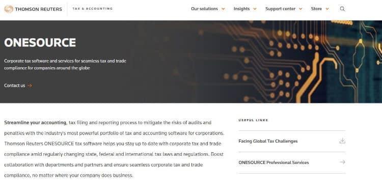 ONESOURCE homepage