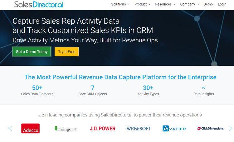 salesdirector.ai homepage
