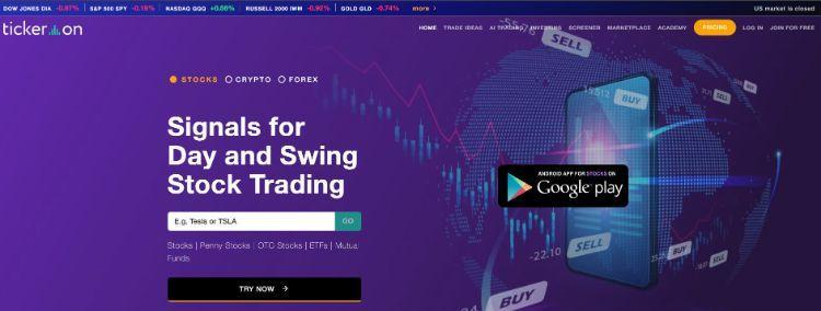 tickeron homepage