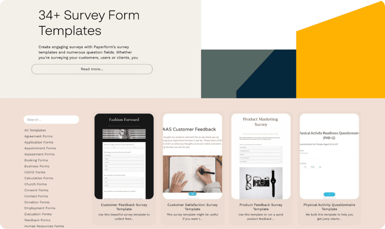 Paperform survey forms