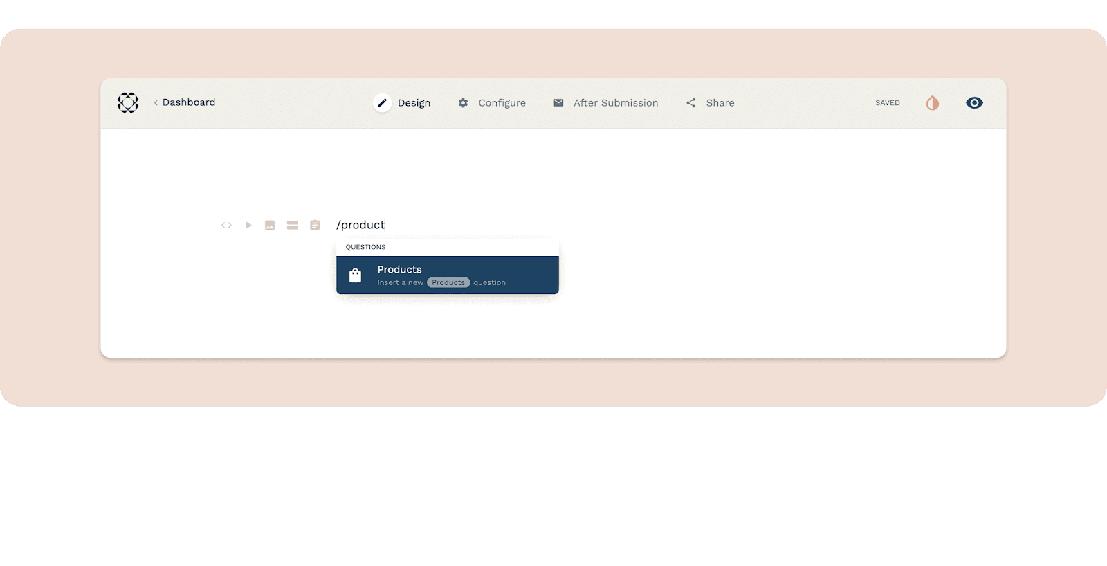 Paperform user interface