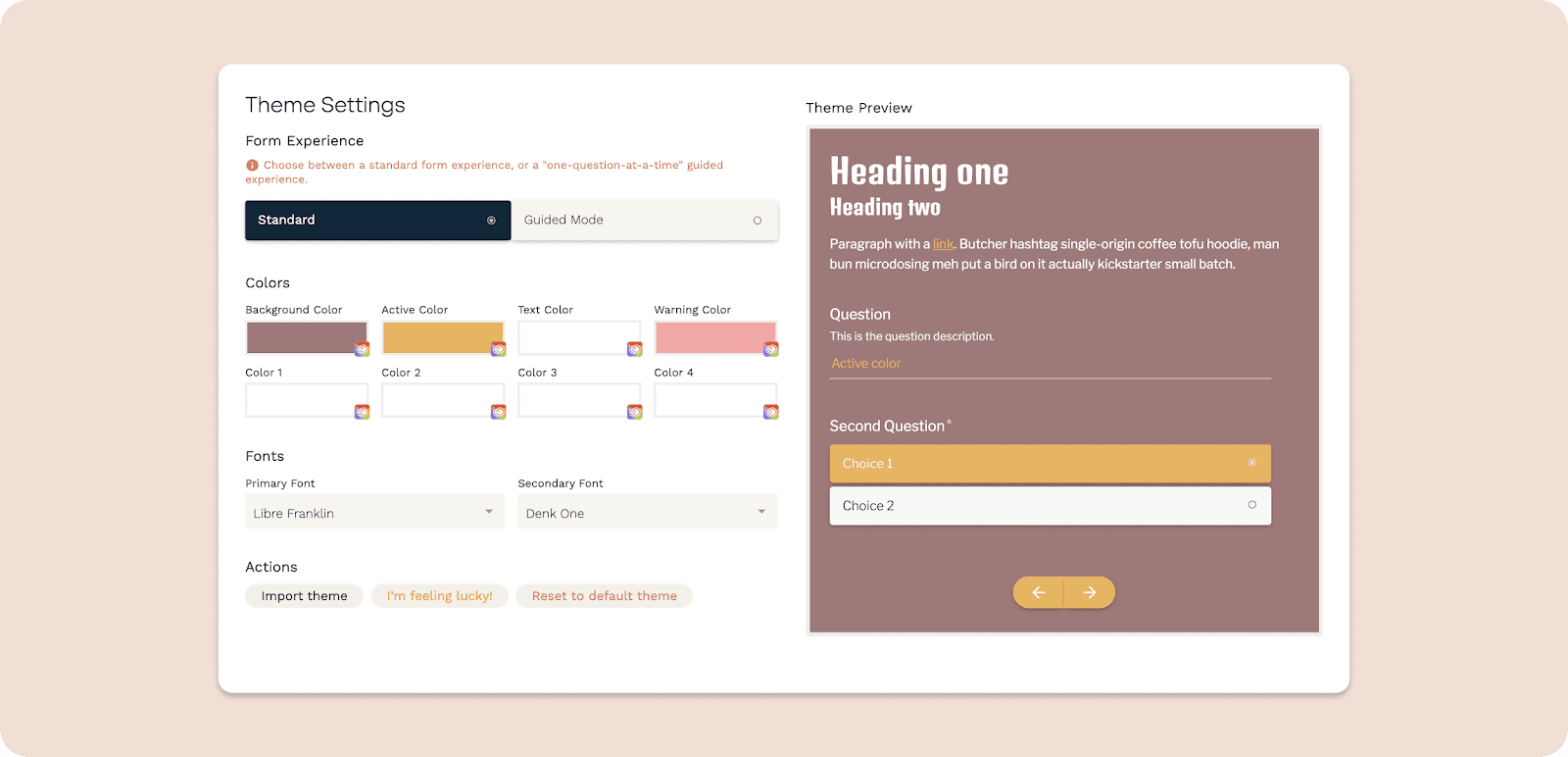 Advanced customization options in Paperform