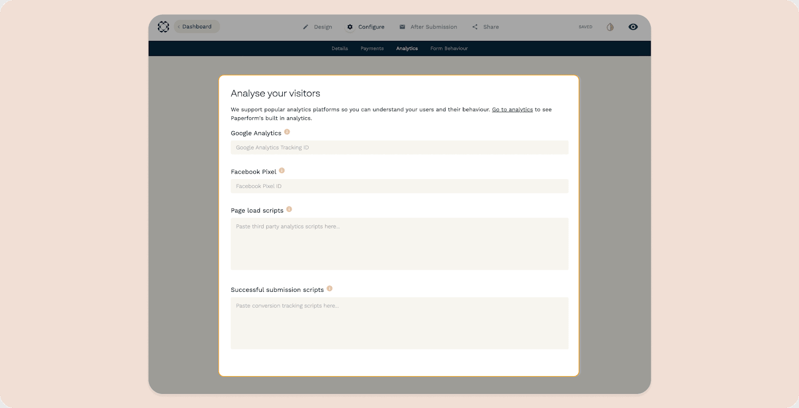 Analyze your visitors