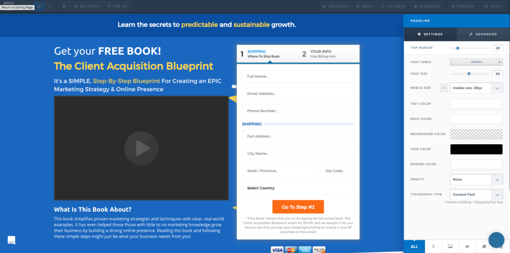 clickfunnels template editor