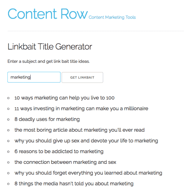 content row tool