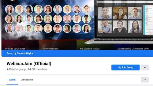 WebinarJam's Facebook Community