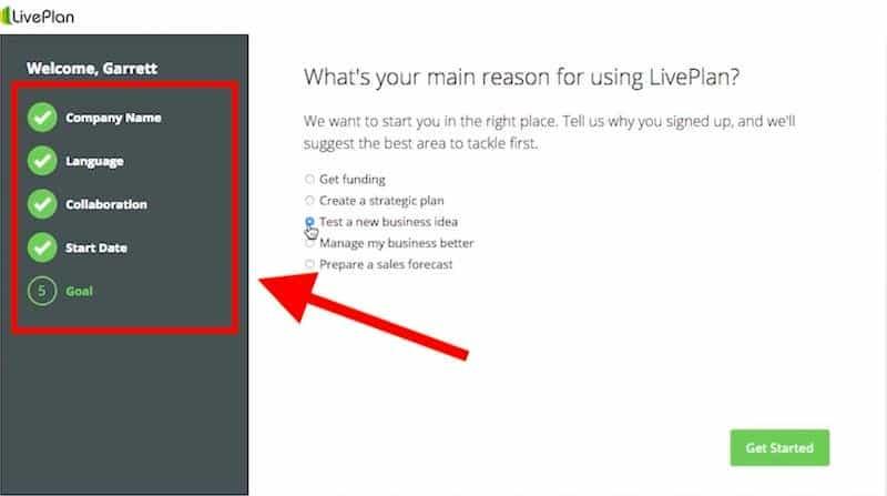LivePlan - business set up