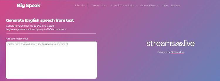 bigspeak homepage