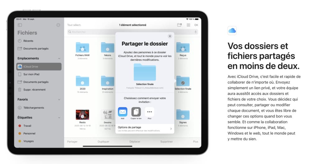 iCloud - Synchronisation des fichiers