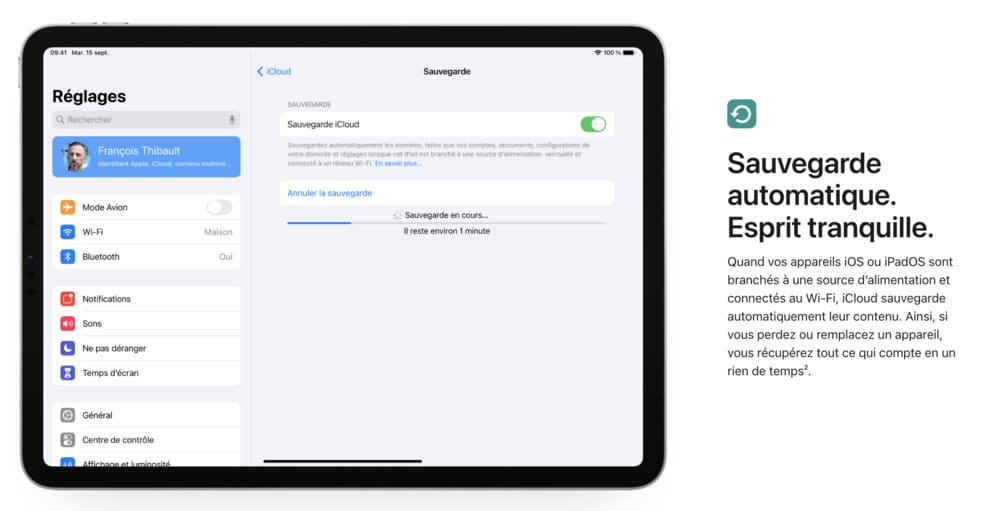 stockage iCloud