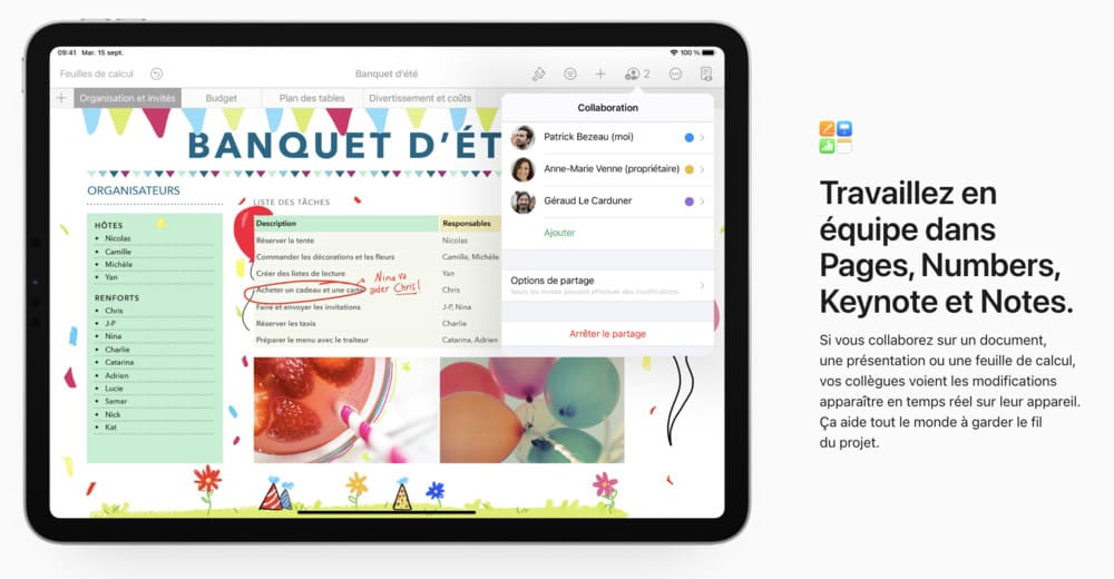 icloud - Numbers, keynote et Notes