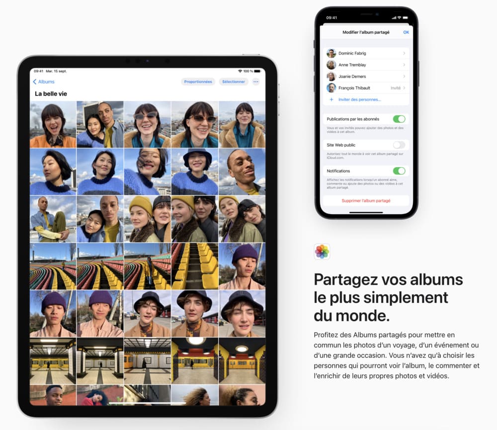 Albums photos iCloud
