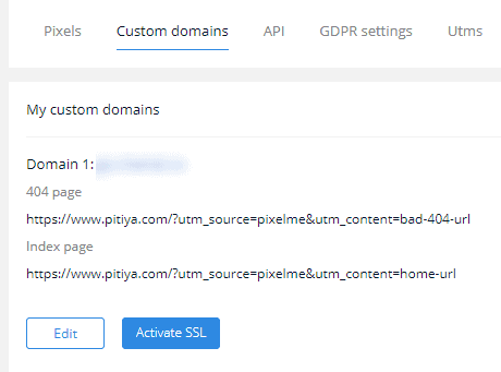 custom index and 404 URLs on custom domains