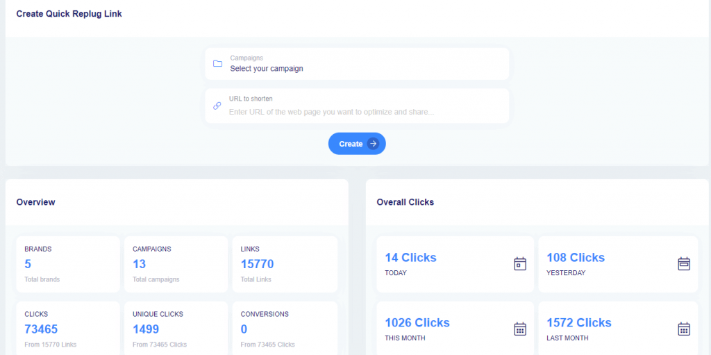 replug dashboard