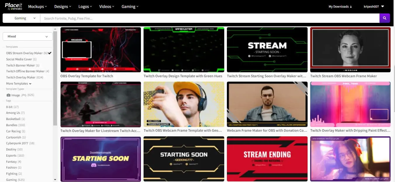 Modèles de streaming - Placeit